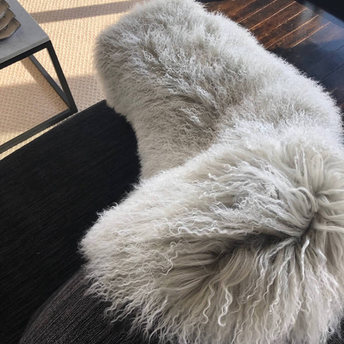 Mongolian sheepskin throw sale